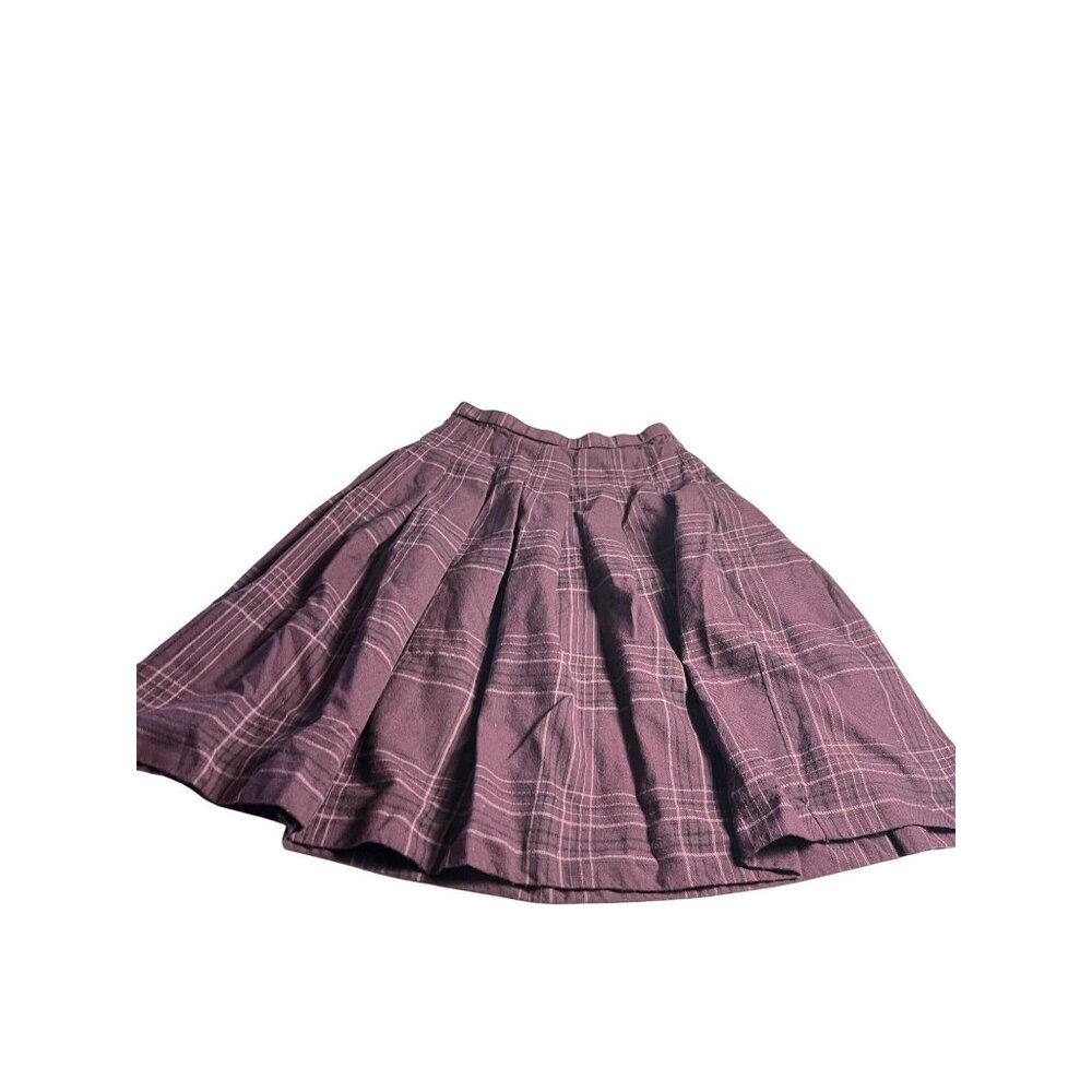 Vintage Pendleton 100% Virgin Wool 2 Petite Plaid Skirt  Classic knee length